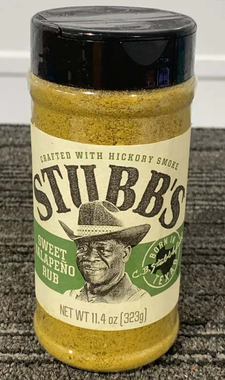 *NEW* Stubb's Sweet Jalapeño Rub, 11.4 Oz - Best By: 5/14/2026