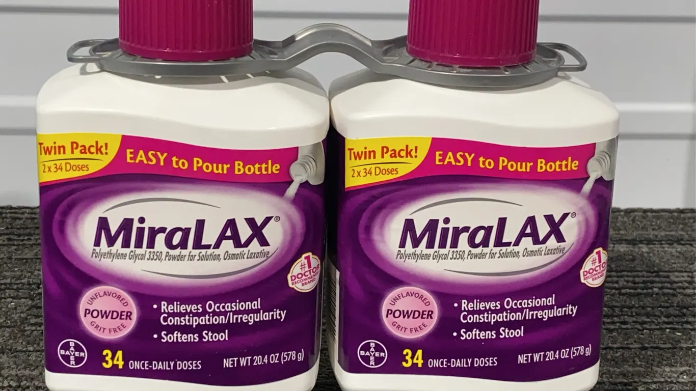 *NEW* MiraLAX Powder Laxative, Twin Pack, 12.4 Oz Each