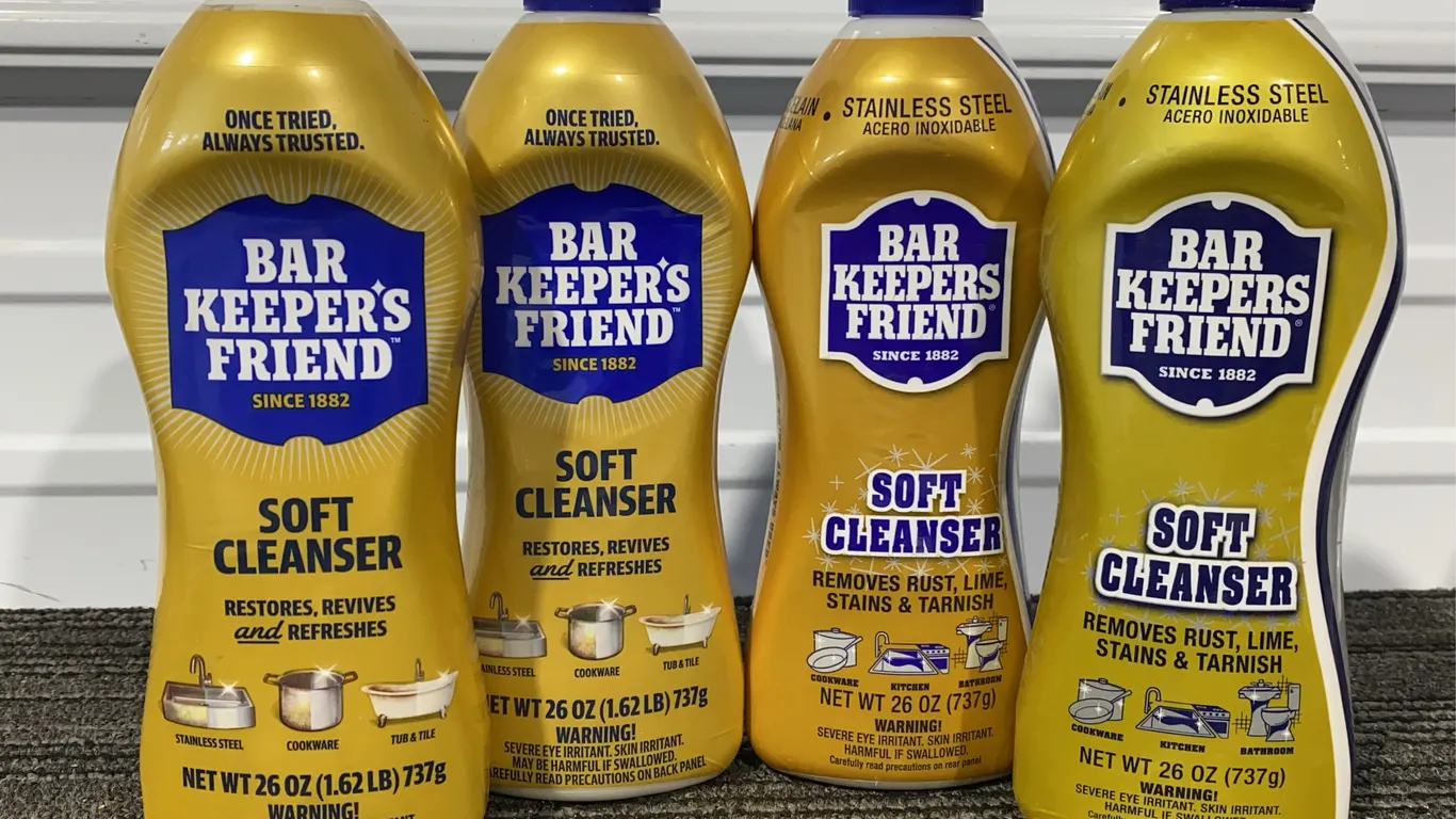 *NEW* 4 Pack, Bar Keeper's Friend Liquid Soft Cleaner Bottles, 26 OZ Each