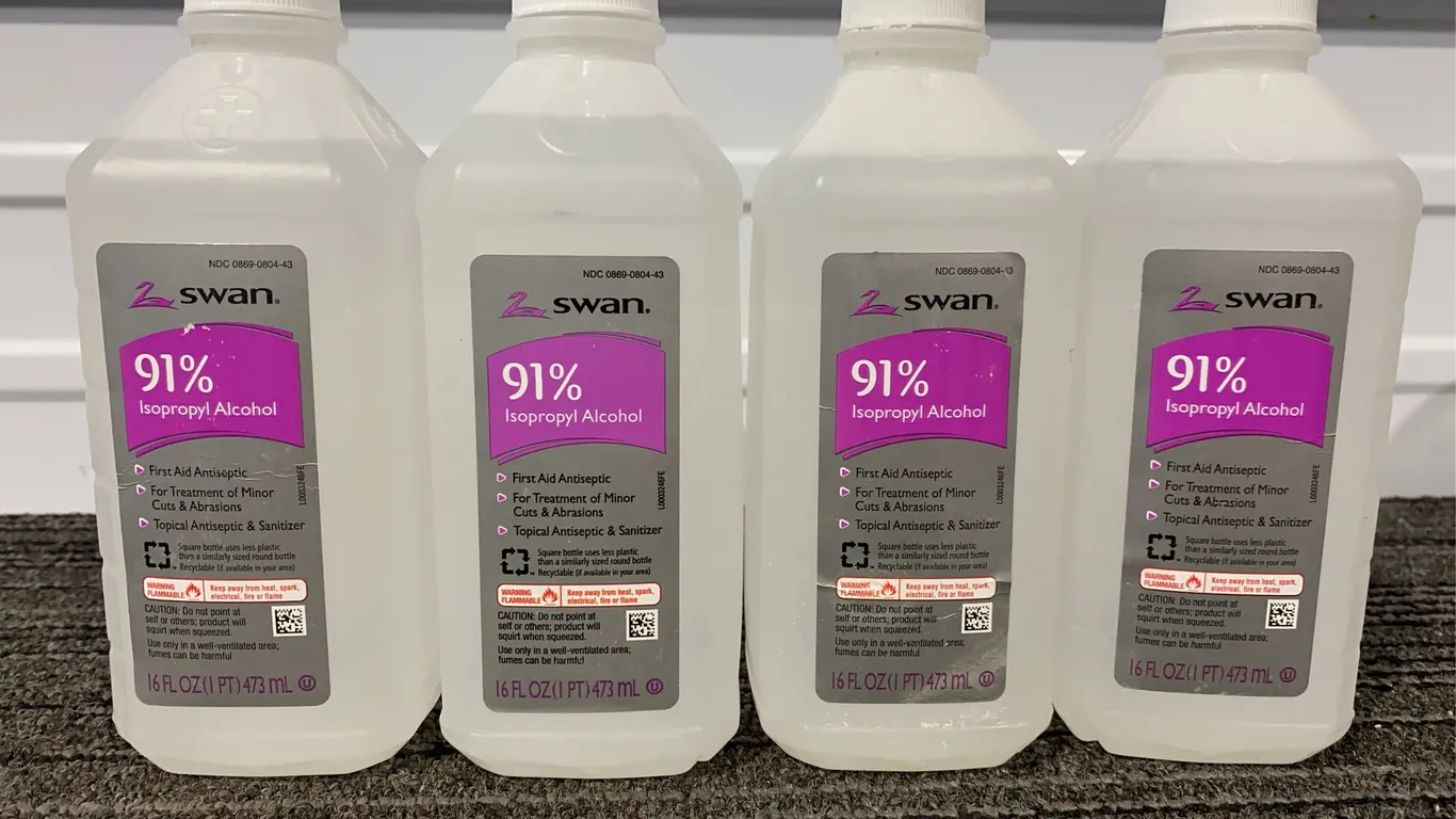 *NEW* 4 Swan 91% Isopropyl Alcohol First Aid Antiseptic, 16 OZ Each - Best By 2/2029