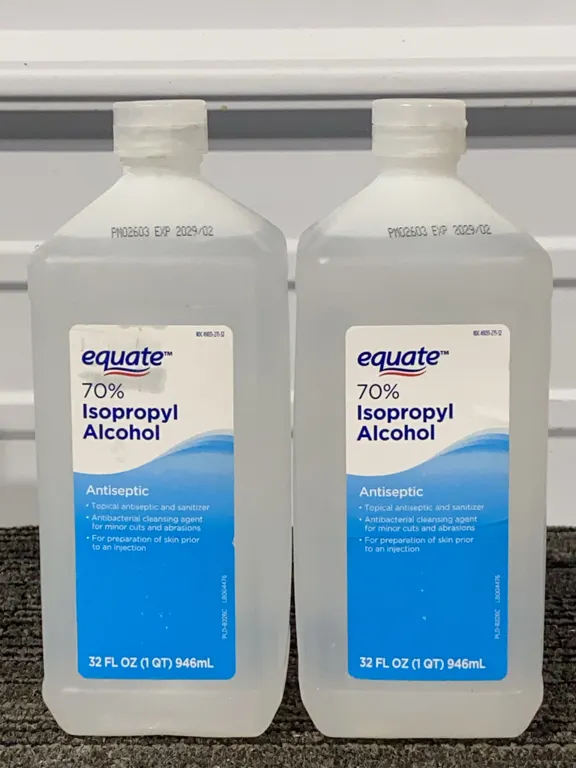 *NEW* 2 Equate 70% Isopropyl Alcohol, 32 OZ Each - Best By 2/2029