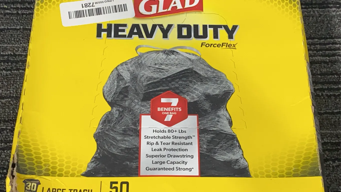 *OPEN BOX* Glad Heavy Duty ForceFlex 30-Gallon Drawstring Trash Bags