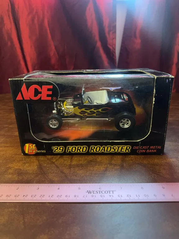 Ace 29 Ford Roadster Die Cast Metal Coin Bank