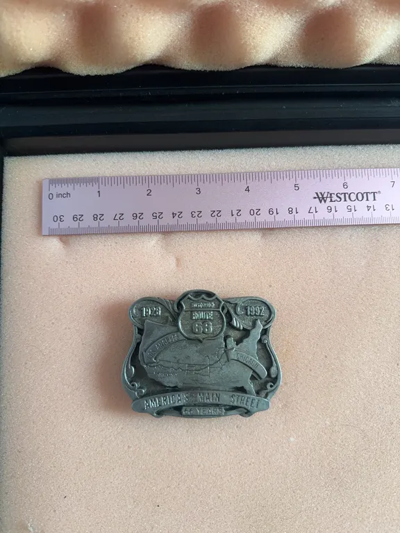 ROUTE 66 AMERICAS MAIN Street 66Years Belt Buckle