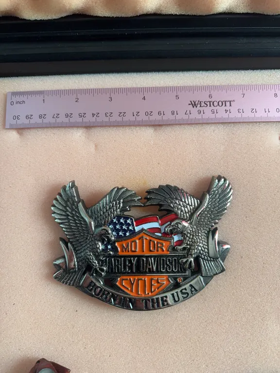 Motor Harley Davidson Born in the USA Belt Buckle Baron