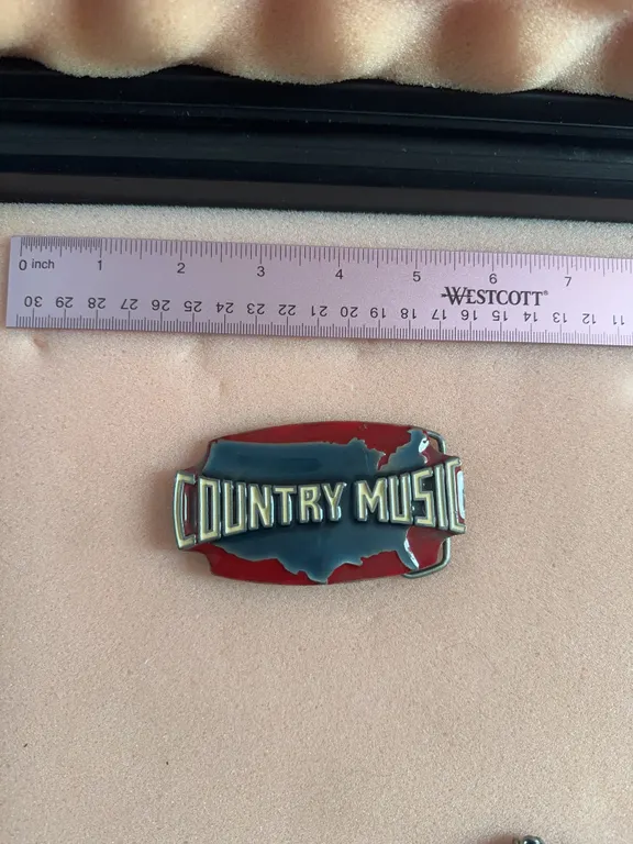 1980 Country Music Buckle Indian Metal Craft
