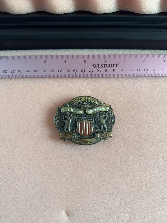 Limited Edition USA made 200th anniversary Constitution Commemorative Belt Buckle
