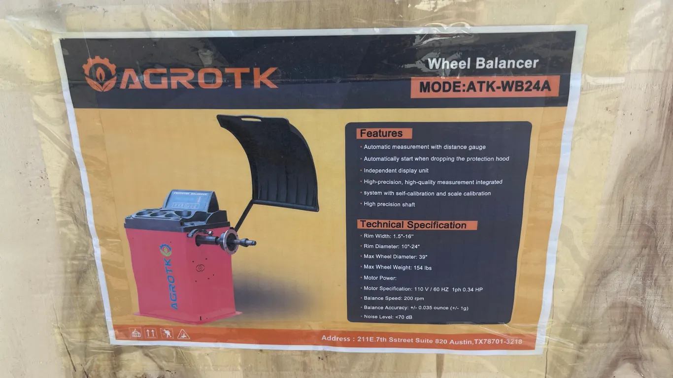 UNUSED AGROTK ATK-WB24A TIRE BALANCER