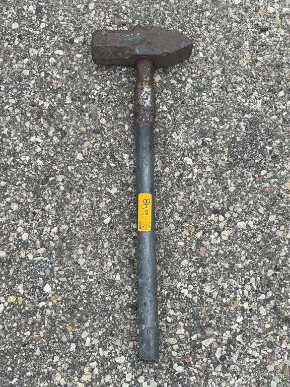 Handmade short-handled metal mallet