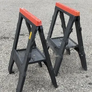 2 Plastic Compact Sawhorses