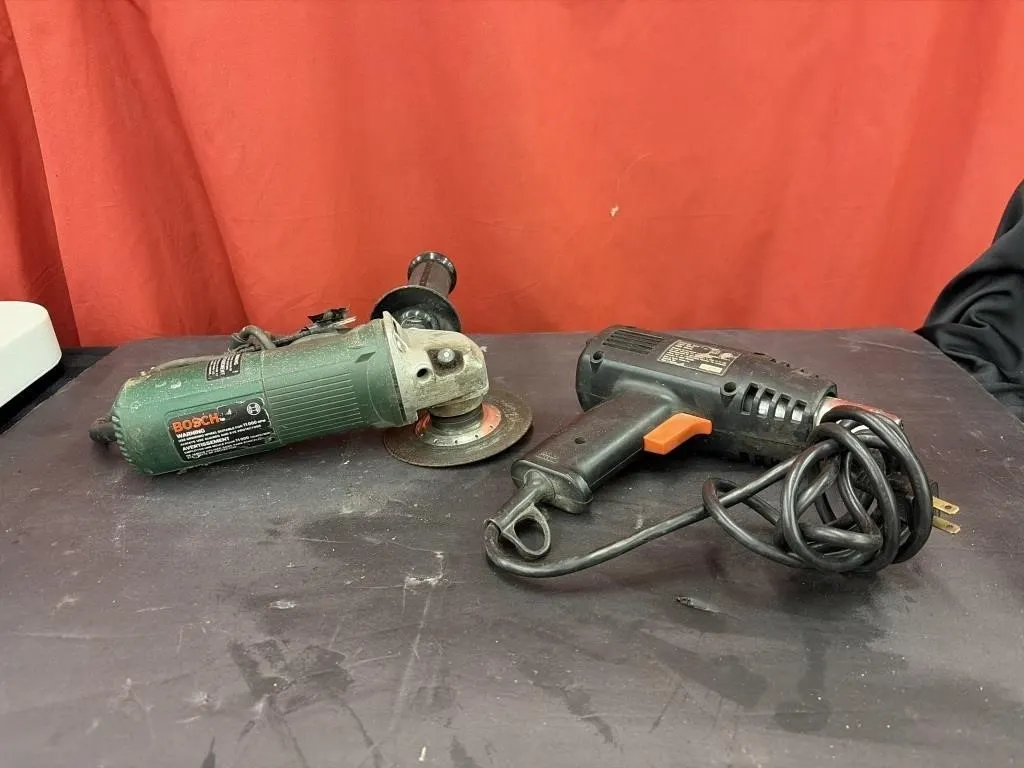 Bosch Angle Grinder and Black & Decker Heat Gun