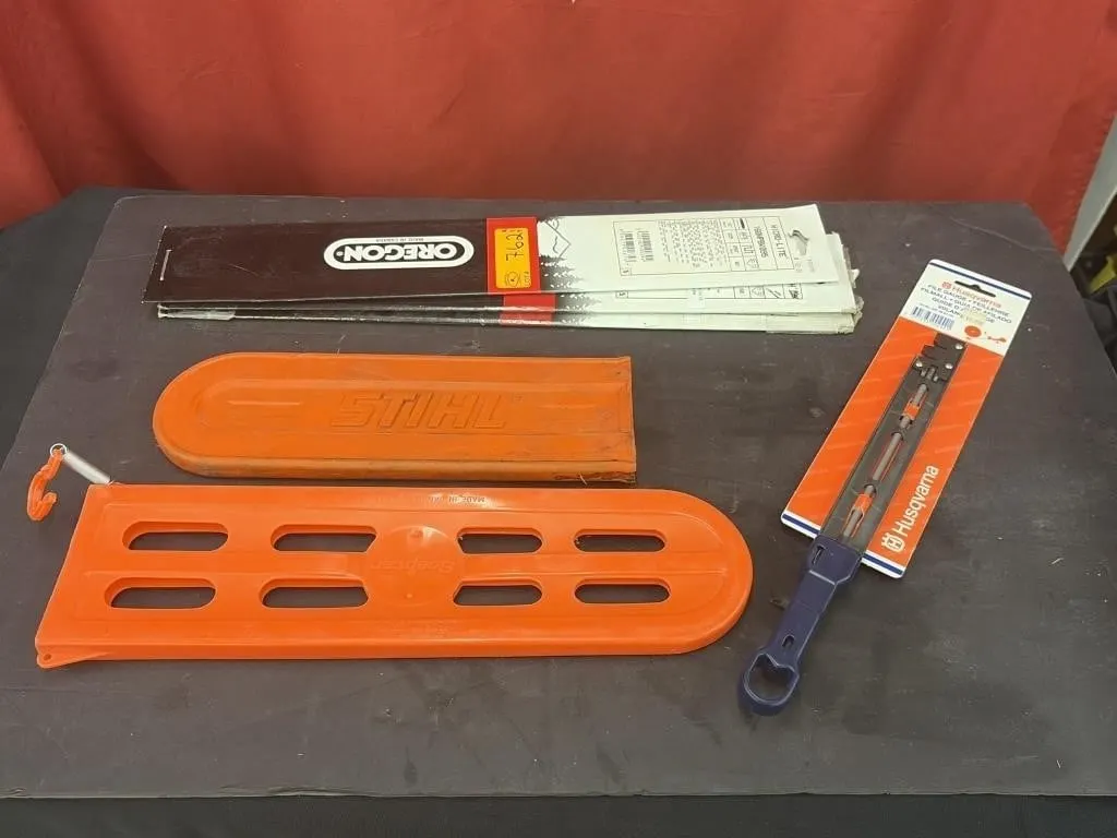 Oregon chainsaw guide bars, Bar covers & File