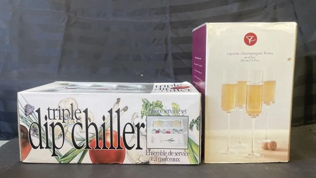 Triple Dip Chiller and a set of four square