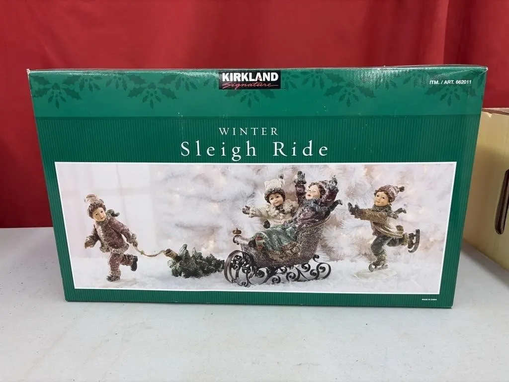 Winter Sleigh Ride Xmas Decor