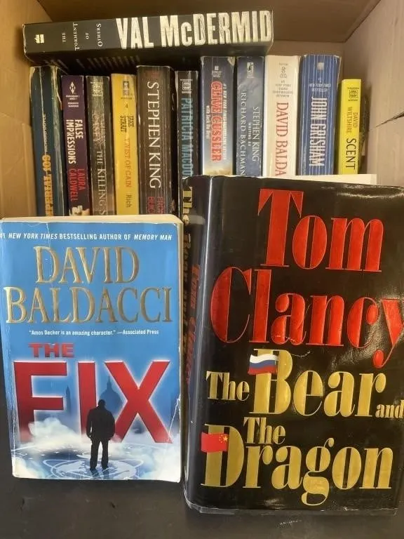 Popular spy and suspense novels by writers such