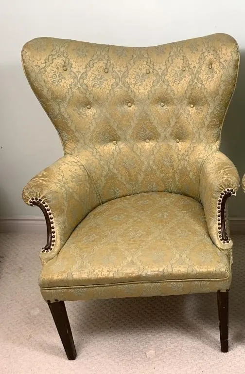 Green Pillowback Armchair
