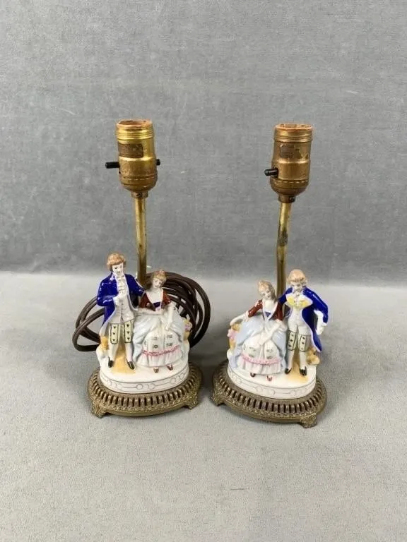 Matching Porcelain Couple Lamp Bases