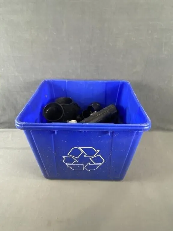 Recycling Bin w Plumbing Parts