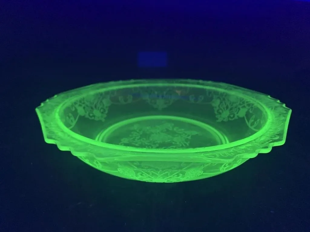 Uranium Depression Glass Bowl