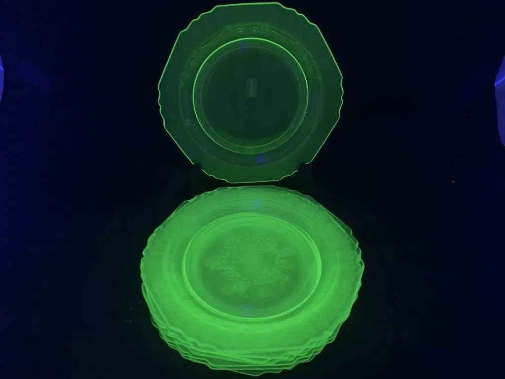 Uranium Depression Glass Plates