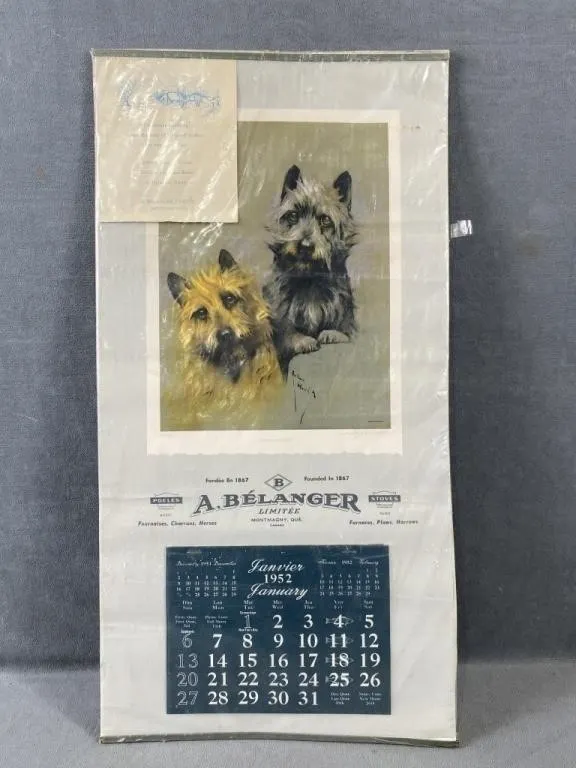 A.Belanger Limited 1952 Calendar