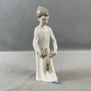 Child w Teddy Bear Figurine