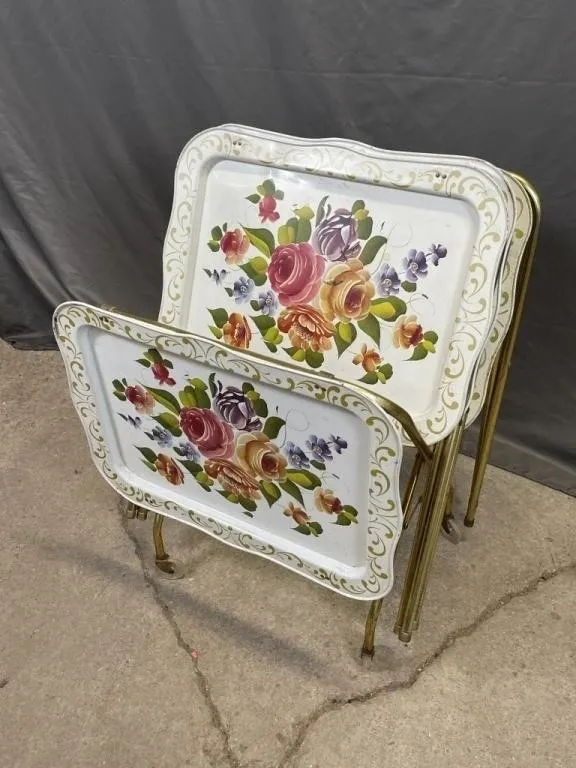 4 Vintage TV Dinner Tables