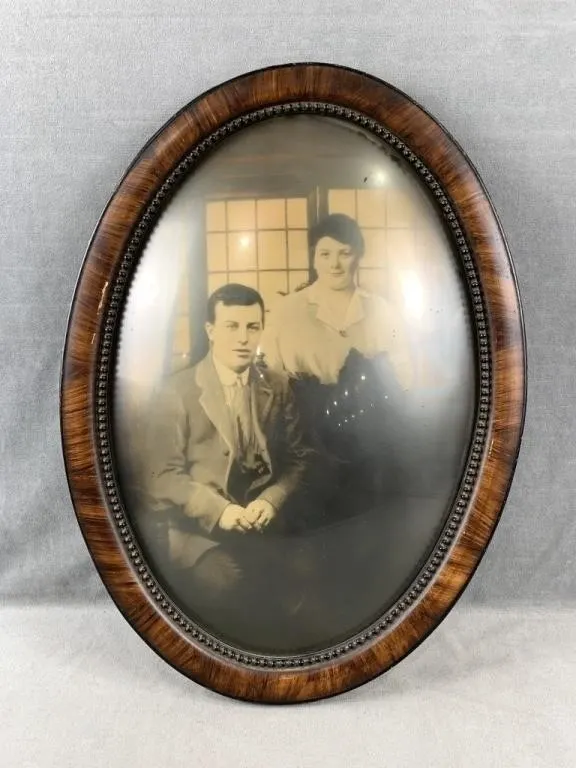Vintage Oval Framed Photo