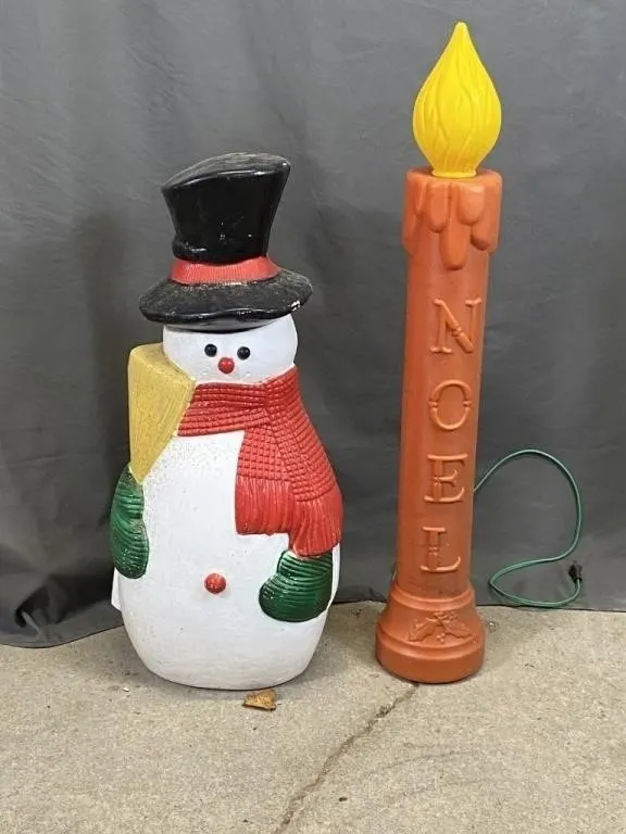 Snowman & Candle