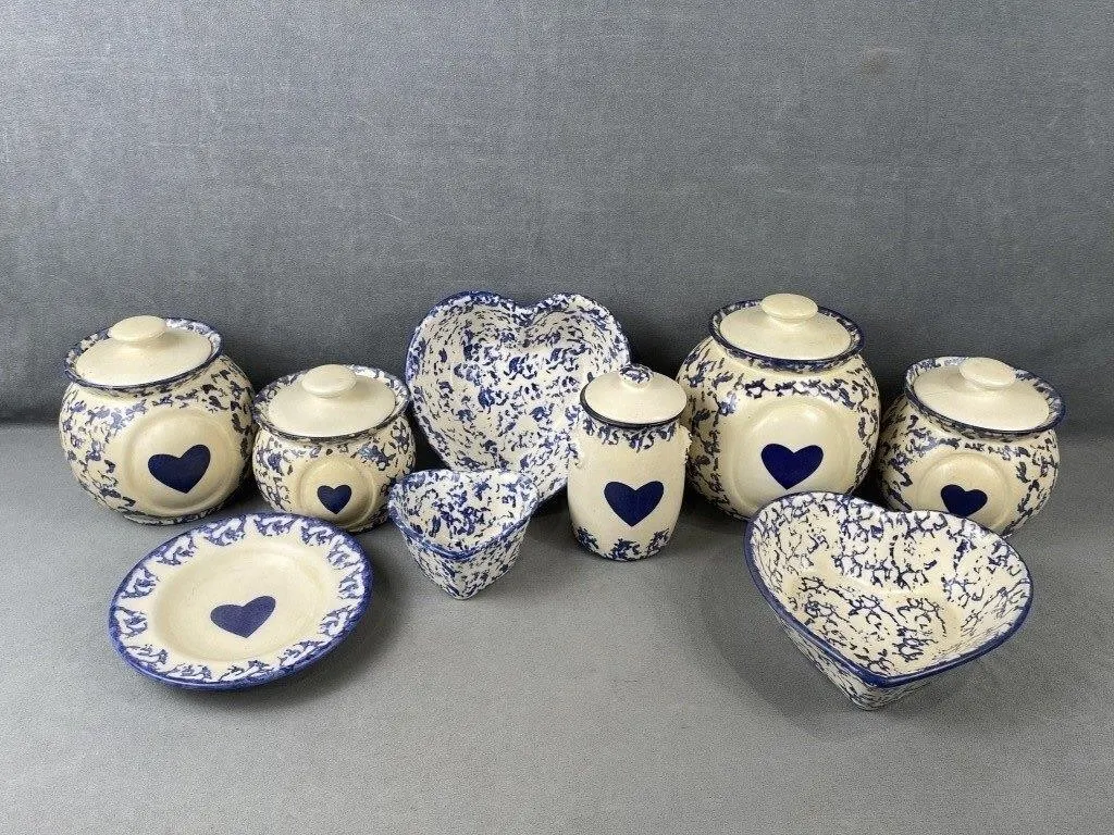 Collection of Heart Design Dishes & Containers