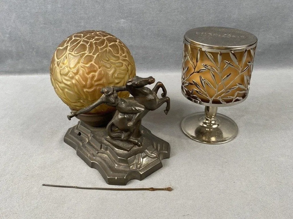 Art Nouveau Light & Candle Holder