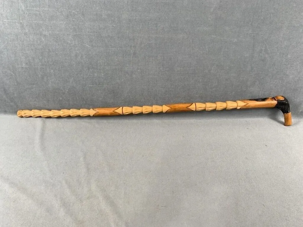 Wood Carved Walking Stick