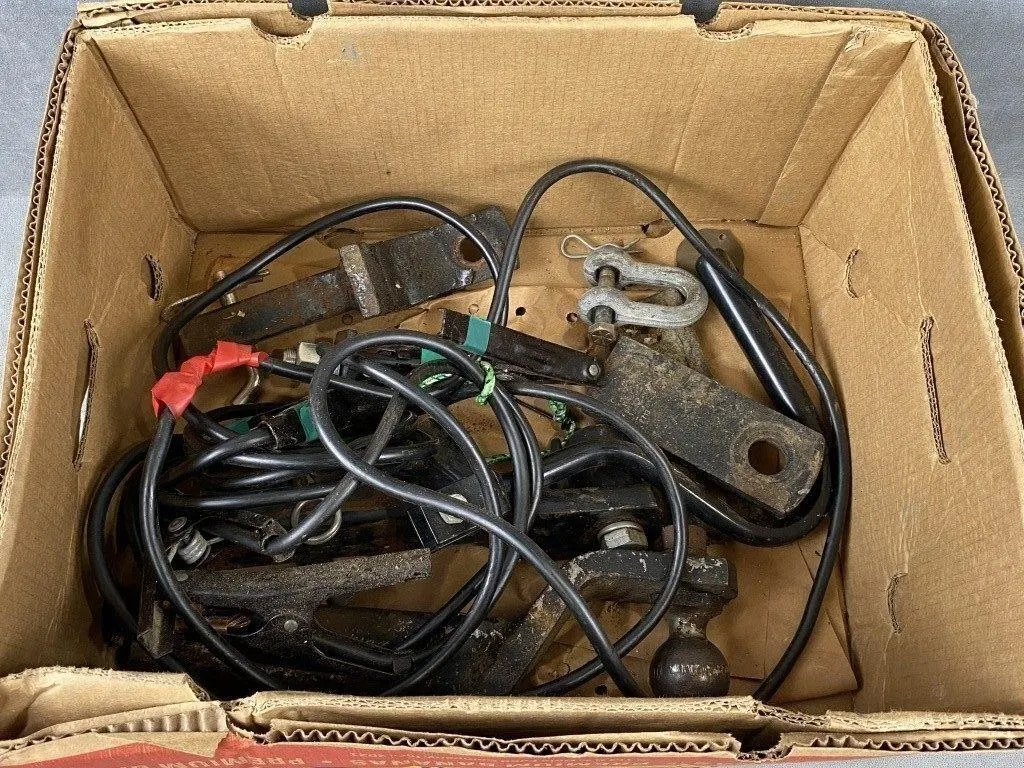 Box of Cables, Hitches, etc
