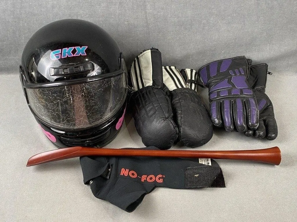 Winter Gloves, Helmet, etc