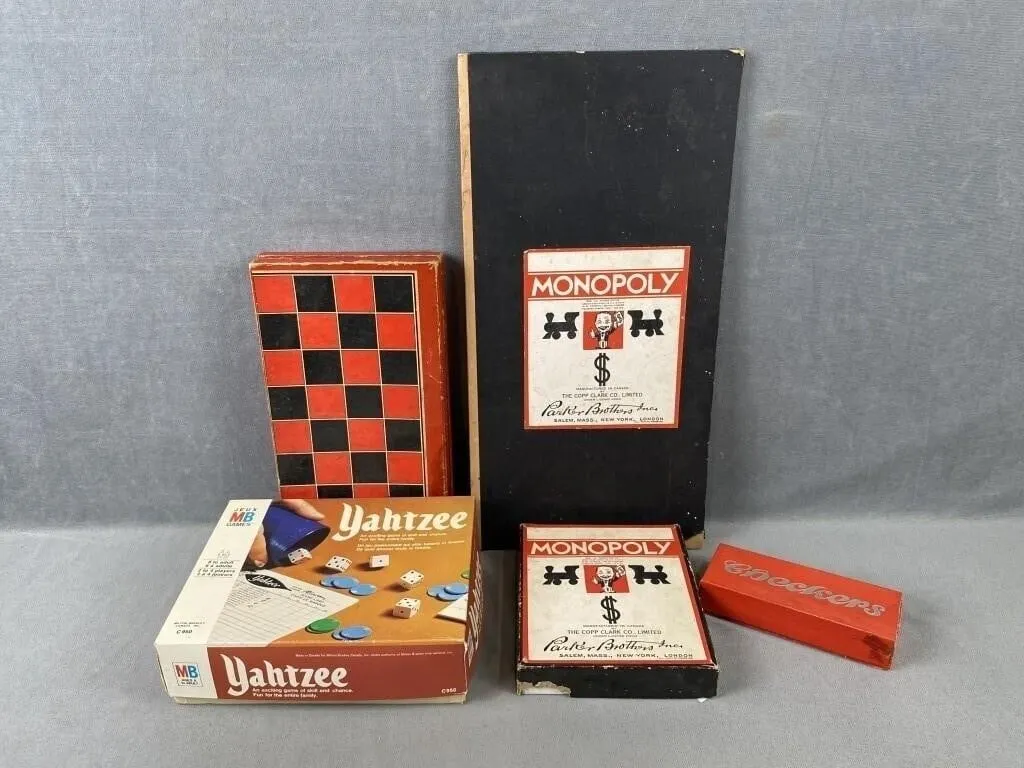 Monopoly, Checkers & Yahtzee