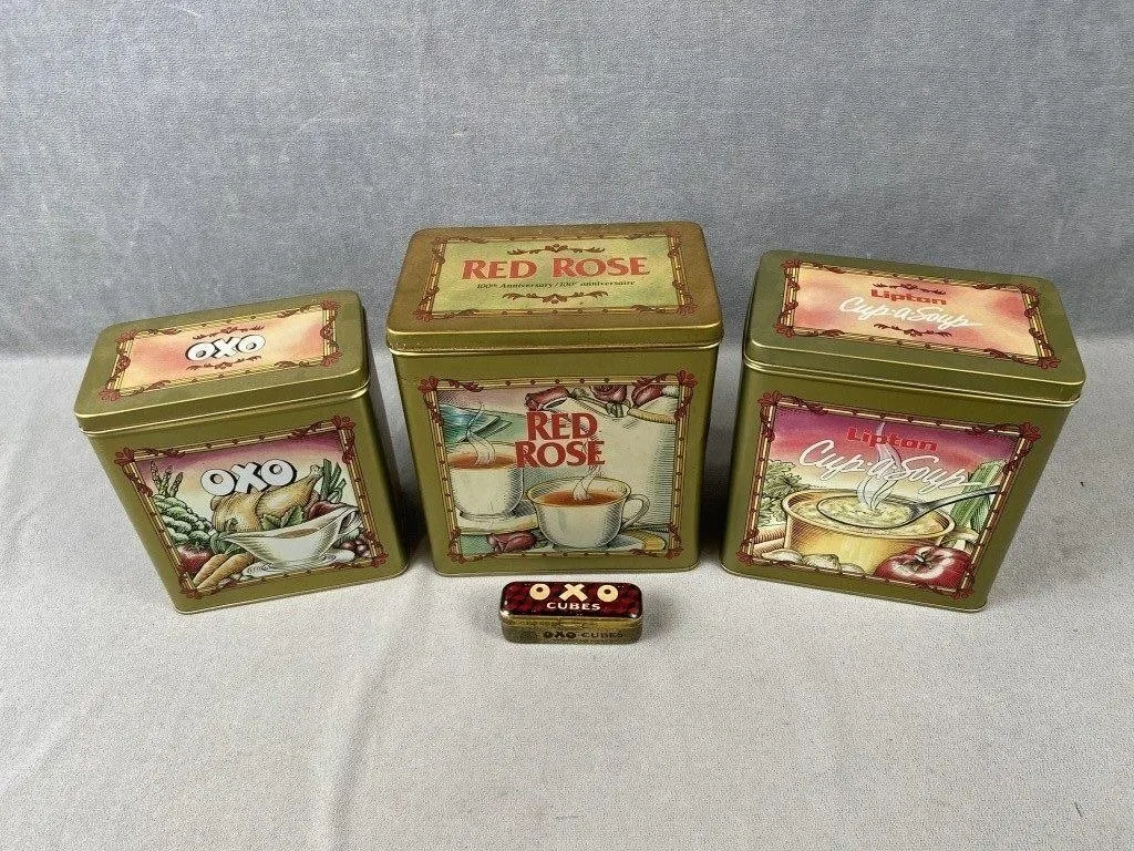 Lipton, Red Rose & OXO Tins