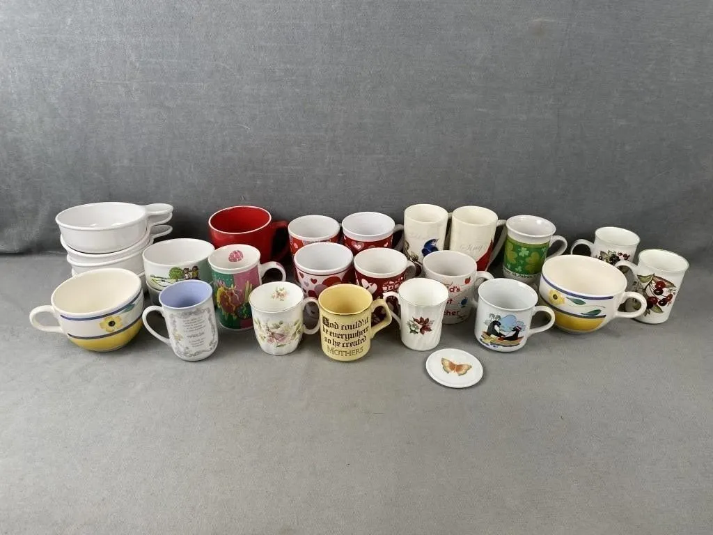 Collection of Mugs, etc