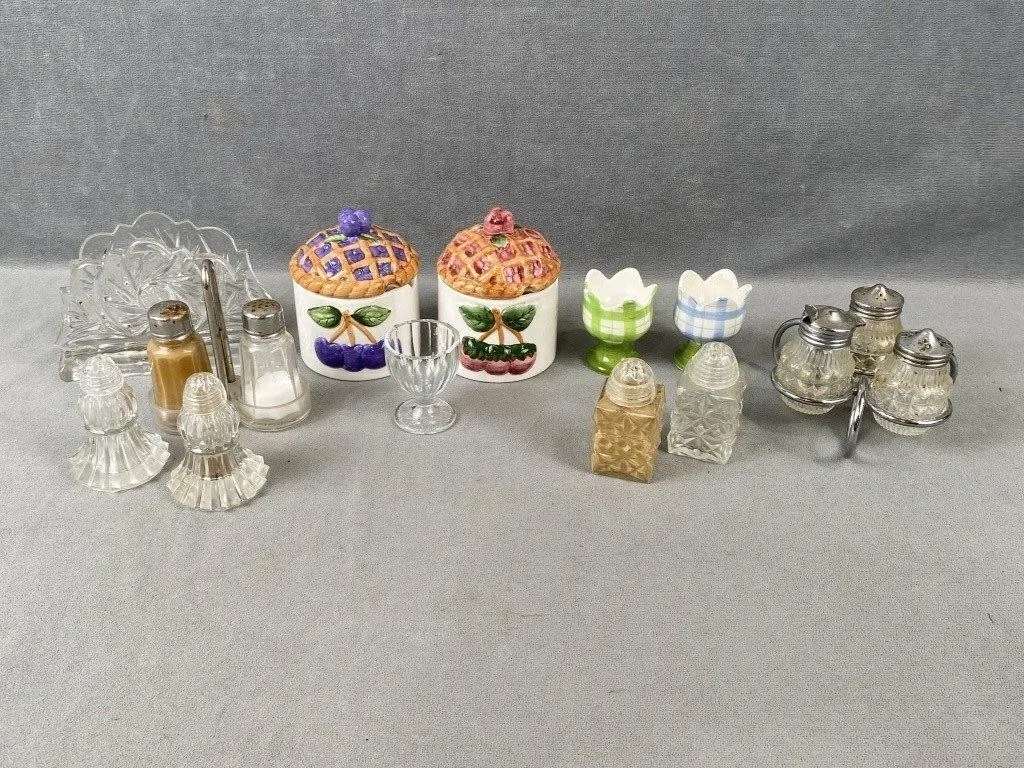 Salt & Pepper Shakers, Egg Cups, etc