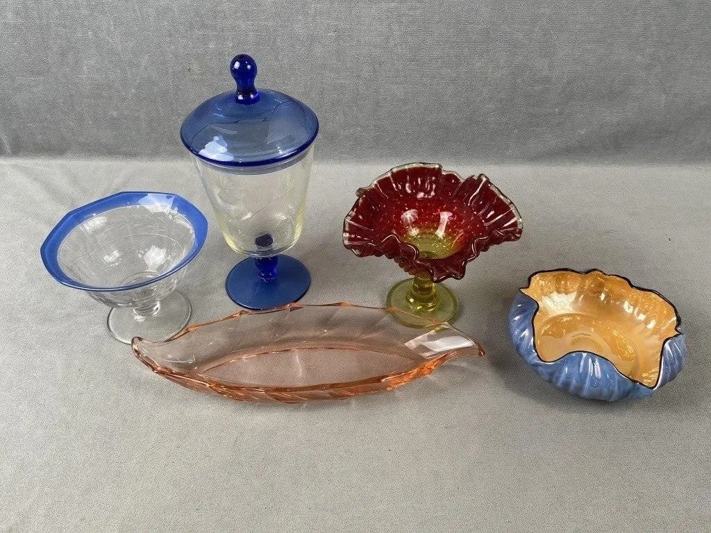 Glass Decor Dishes, Etc