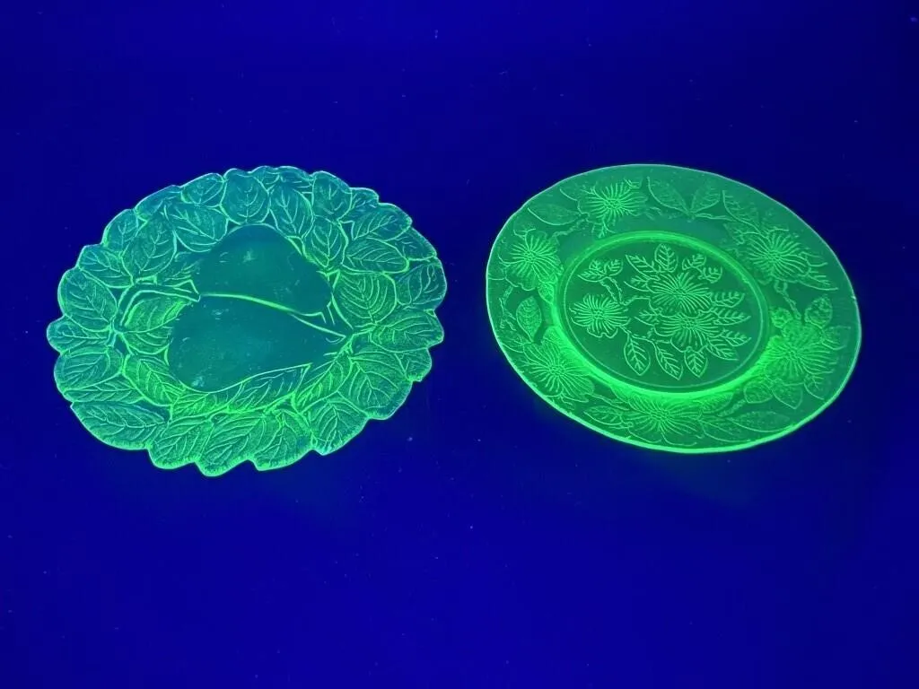 Uranium Depression Glass Plates