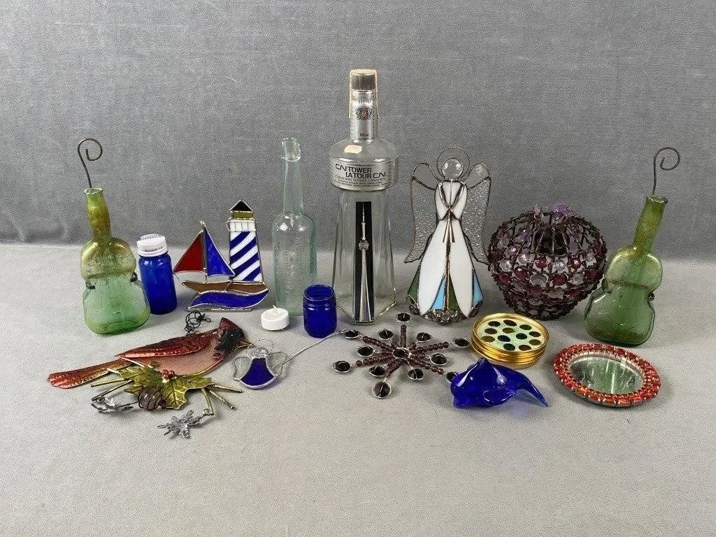 Stained Glass Decor, Bottles, etc