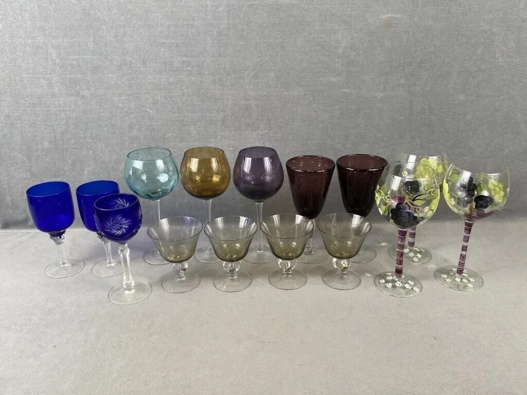 Collection of Wine Glasses, Goblets, etc