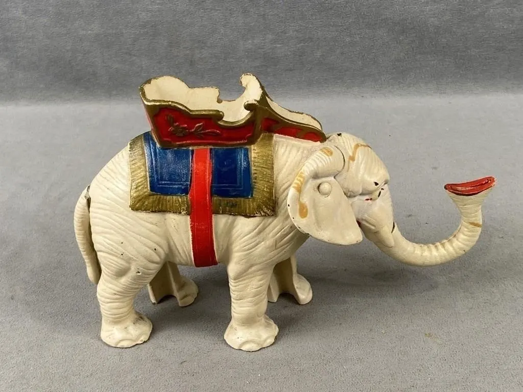 Vintage Elephant Cast Mechanical Bank
