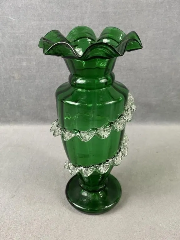 Green Glass Vase