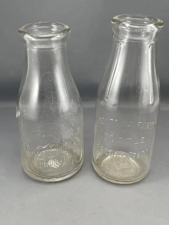 Toronto Dairymen's Assoc & Crescent Dairy Bottles