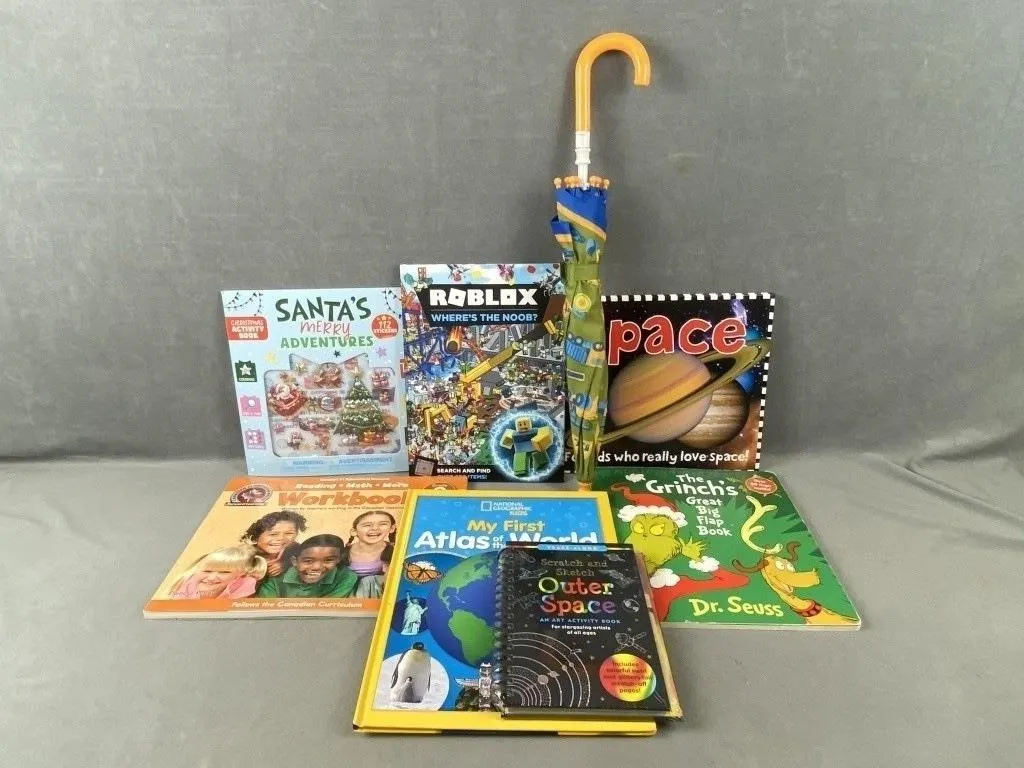 Children's Books & Umbrella