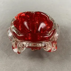 Red Art Glass Bowl