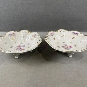 2 Footed Porcelain Bowls