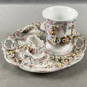 Vanity Floral Porcelain Set