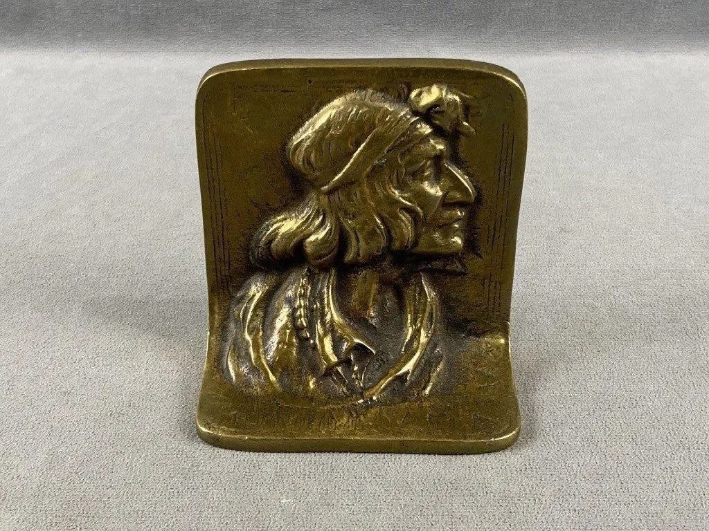 Vintage "Geronimo" Brass Book End